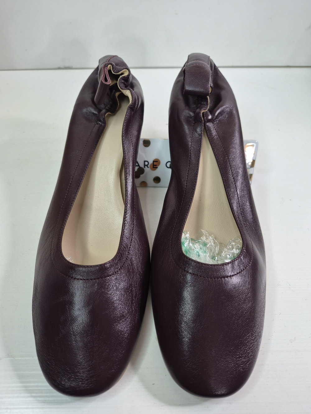 Everlane Women's Classic Leather Ballet Flats in Deep Plum